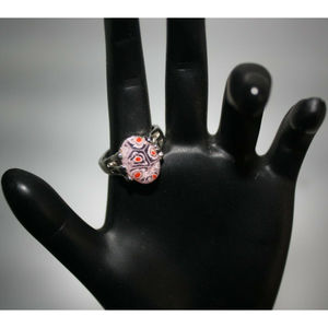 3/$15 Pink Stone White Flowers Ring Silver Women's fashion Jewelry Size 8 New